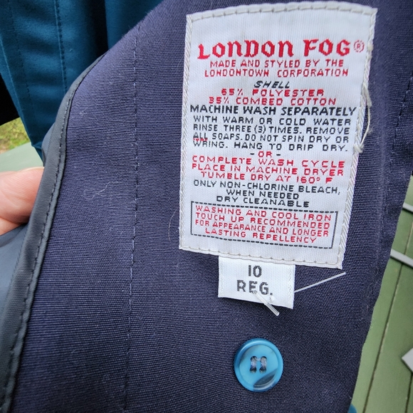 London Fog Vintage Maincoat Teal Size 10 - Picture 5 of 10